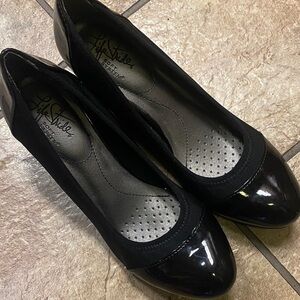 Life Stride Soft Systems Black Wedge Size 6.5-7 Heels